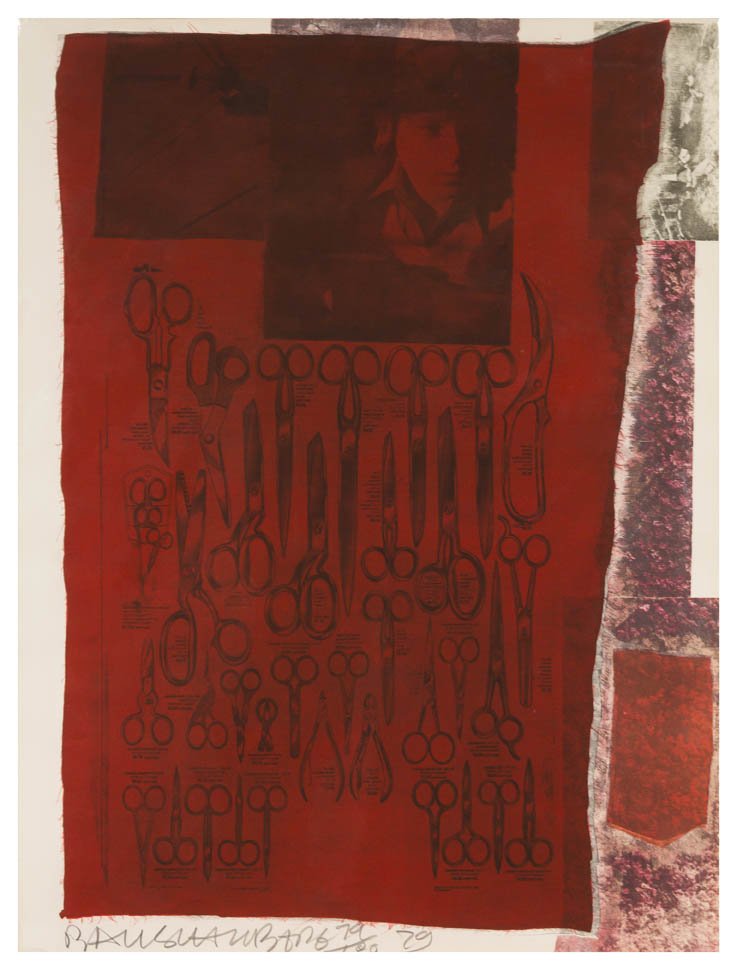 Robert Rauschenberg, (American, 1925-2008), Most: Robert Rauschenberg (American, 1925-2008) Most Visible Parts of the Sea, 1979 lithograph edition 79/100, signed Rauschenberg and dated (lower left) 30 1/2 x 22 inches. Property from t