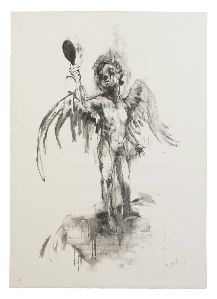 Antony Micallef, (British, b. 1975), God I Want T: Antony Micallef (British, b. 1975) God I Want To Be Bad, 2007 lithograph edition 172/1000, signed Antony Micallef (lower right) 337 1/2 x 22 1/2 inches.
