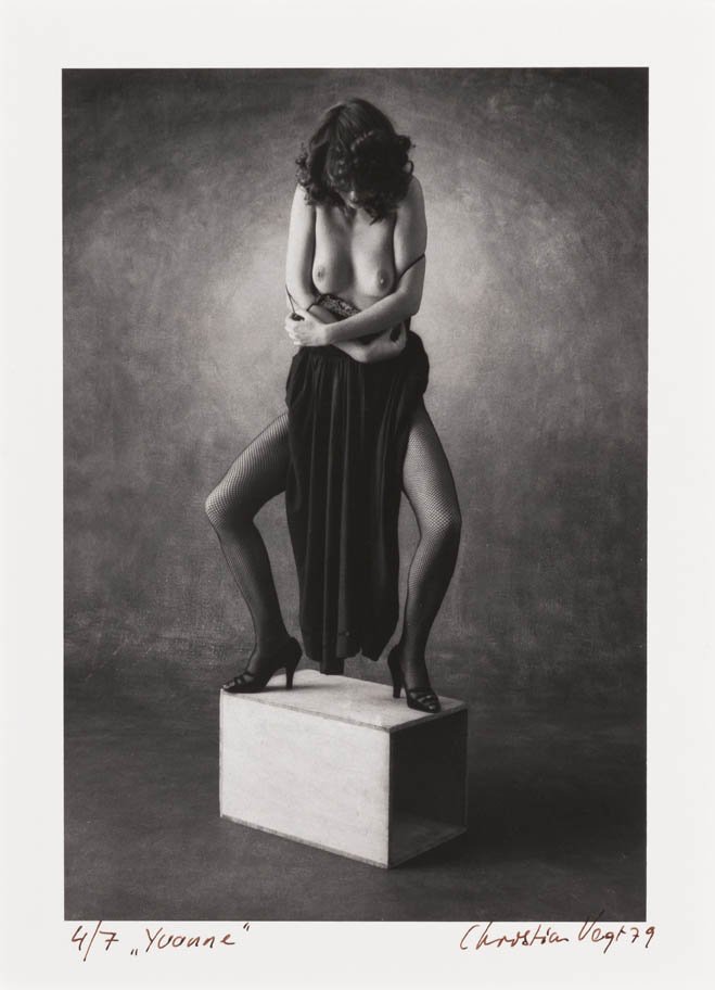 Christian Vogt, (Swiss, b. 1946), Yvonne, 1979: Christian Vogt (Swiss, b. 1946) Yvonne, 1979 gelatin silver print edition 4/7, signed Christian Vogt and dated (lower right), titled; stamped (verso) 6 x 4 inches. Property from The A