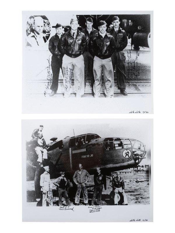 [WWII]. Signatures of 35 pilots from the Doolittle Raid, incl. General Doolittle. (1 of 4)