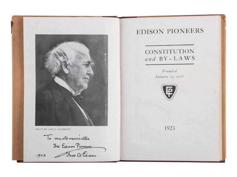 [EDISON, Thomas A. (1847-1931)]. Ephemera assoc. with New York & Edison's electrical innovations (1 of 3)
