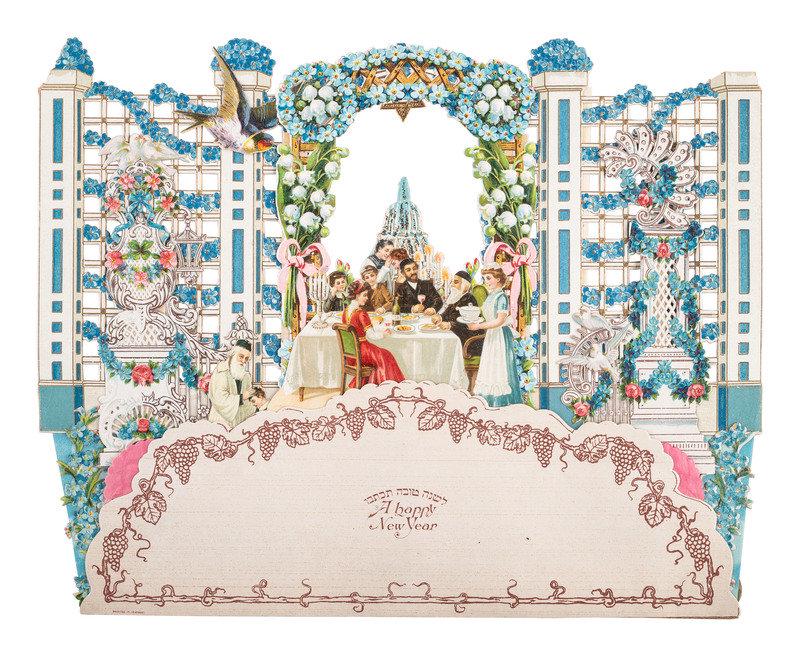 [JUDAICA]. A group of 2 Rosh Hashanah greeting cards. Printed in Germany. (1 of 3)