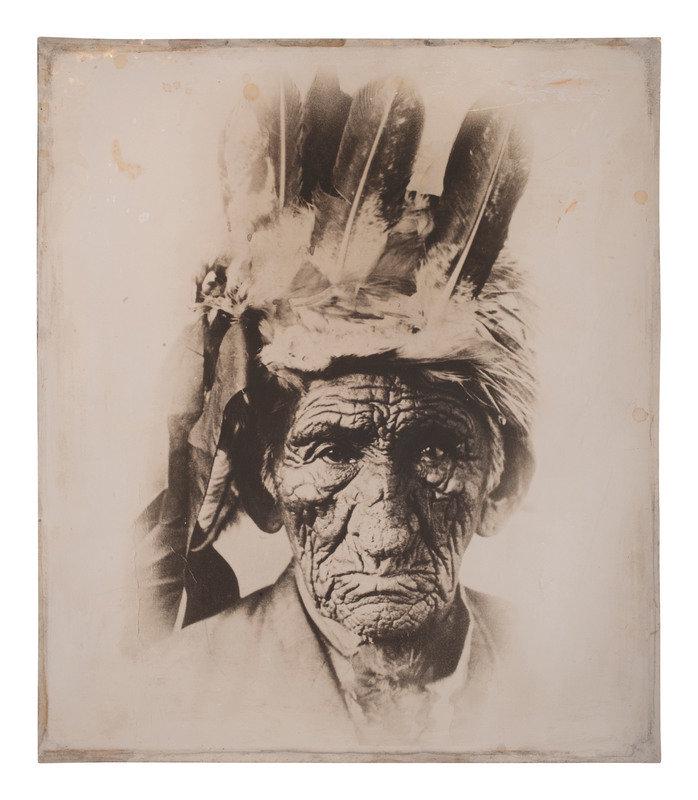 [NATIVE AMERICANS]. 3 photographs, incl. Minnesota Leech Lake Elder John Smith, AKA "Wrinkled Meat": [NATIVE AMERICANS]. 3 photographs, incl. Minnesota Leech Lake Elder John Smith, AKA "Wrinkled Meat" Portrait of Minnesota Leech Lake Elder John Smith, also known as "Wrinkled Meat." Uncredited, ca 191