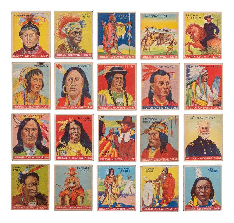 [NATIVE AMERICANS]. 180+ items, incl. RPPCs & "Indian Chewing Gum" cards.  (1 of 10)