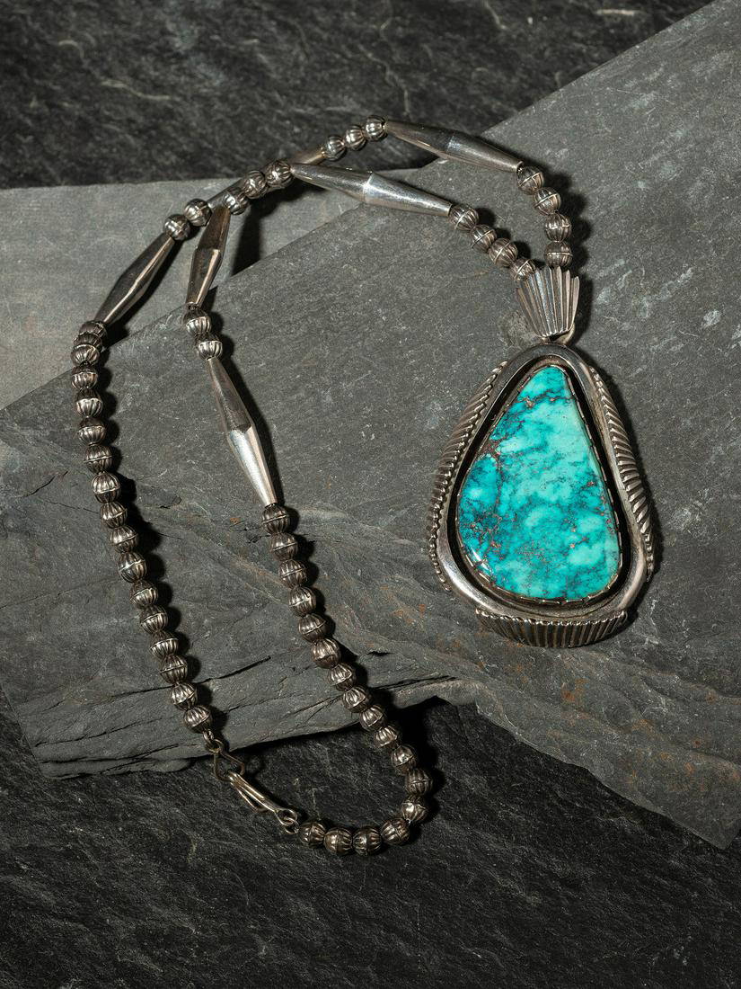 Benson Lincoln (diné, Act. Since 1970s) Silver And 54k Morenci Web
