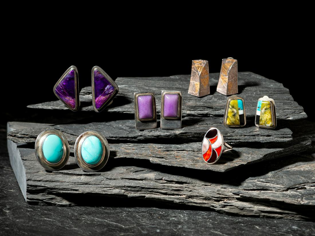 Southwestern-style Silver Clip Earrings, PLUS (1 of 8)