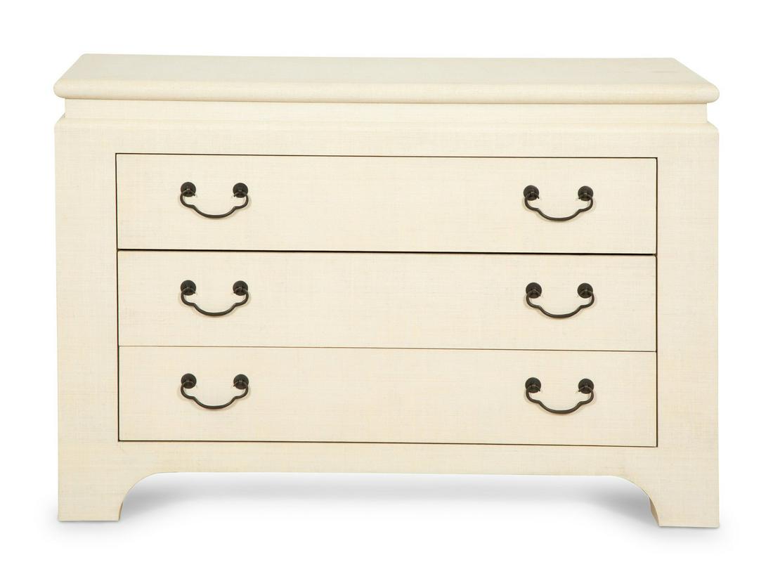 A Painted Raffia Chest of Drawers in the Manner of Karl Springer (1 of 5)