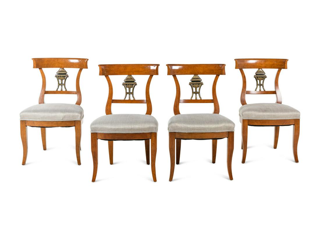 A Set of Four Biedermeier Style Dining Chairs  (1 of 3)