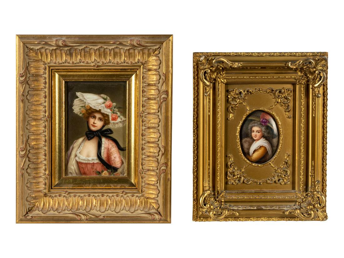 Two Continental Painted Porcelain Plaques (1 of 4)