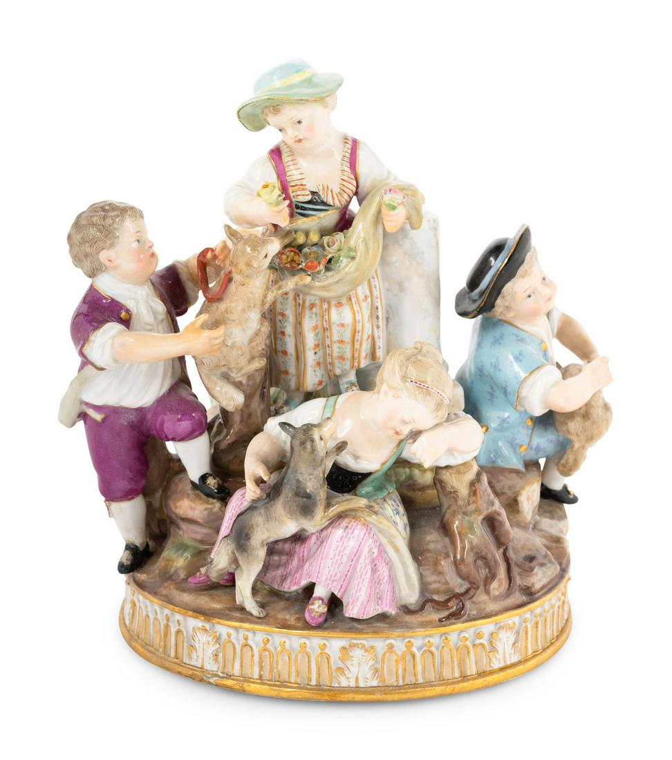 A Meissen Porcelain Figural Group (1 of 4)