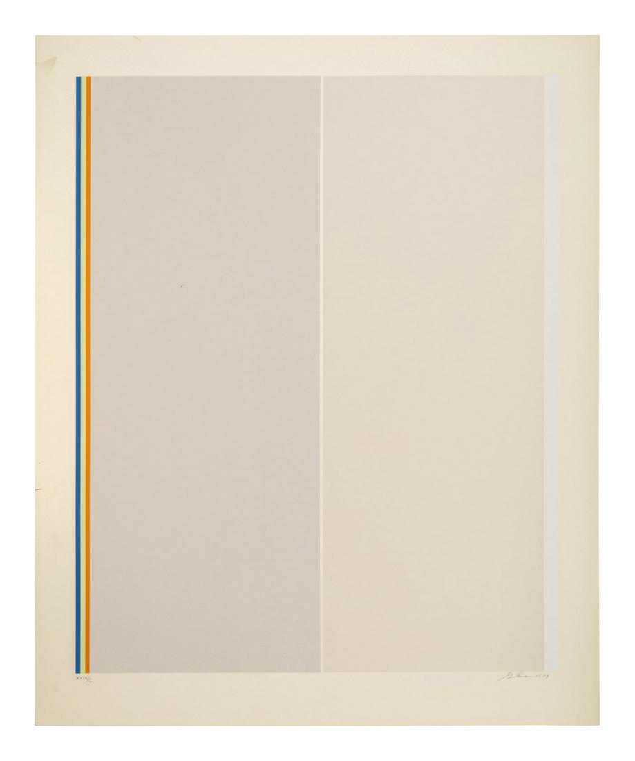 Gene Davis (American, 1920-1985) Homage to Barnett Newman, 1979 (1 of 4)