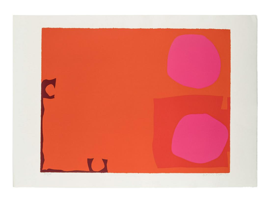 Patrick Heron (British, 1920-1999) Two Magenta Discs in Dark Reds, 1970: Patrick Heron (British, 1920-1999) Two Magenta Discs in Dark Reds, 1970 screenprint signed, titled, dated, and numbered 50/100 in pencil 23 1/2 x 30 3/4 inches. Sold to Benefit the Acquisition Fund of