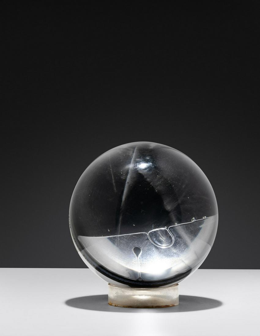 Ronald Mallory (American, 1939-2021) Mercury Sphere: Ronald Mallory (American, 1939-2021) Mercury Sphere mercury in lucite sphere inscribed and numbered 69/150 Diameter: 6 inches.