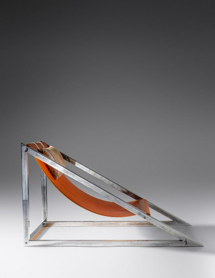 Archizoom Associati (Italian, Founded 1966) Mies Chair, c. 1969 Poltronova, distributed by Stendig, (1 of 2)