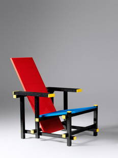 Mario Minale (Italian/German, b. 1973) Red and Blue LEGO Chair Number 4 from an edition of 5: Mario Minale (Italian/German, b. 1973) Red and Blue LEGO Chair Number 4 from an edition of 5 Droog, Netherlands, 2004 plastic over aluminum with manufacturer's plaque H 32 3/4 x W 26 1/4 x D 34 inches