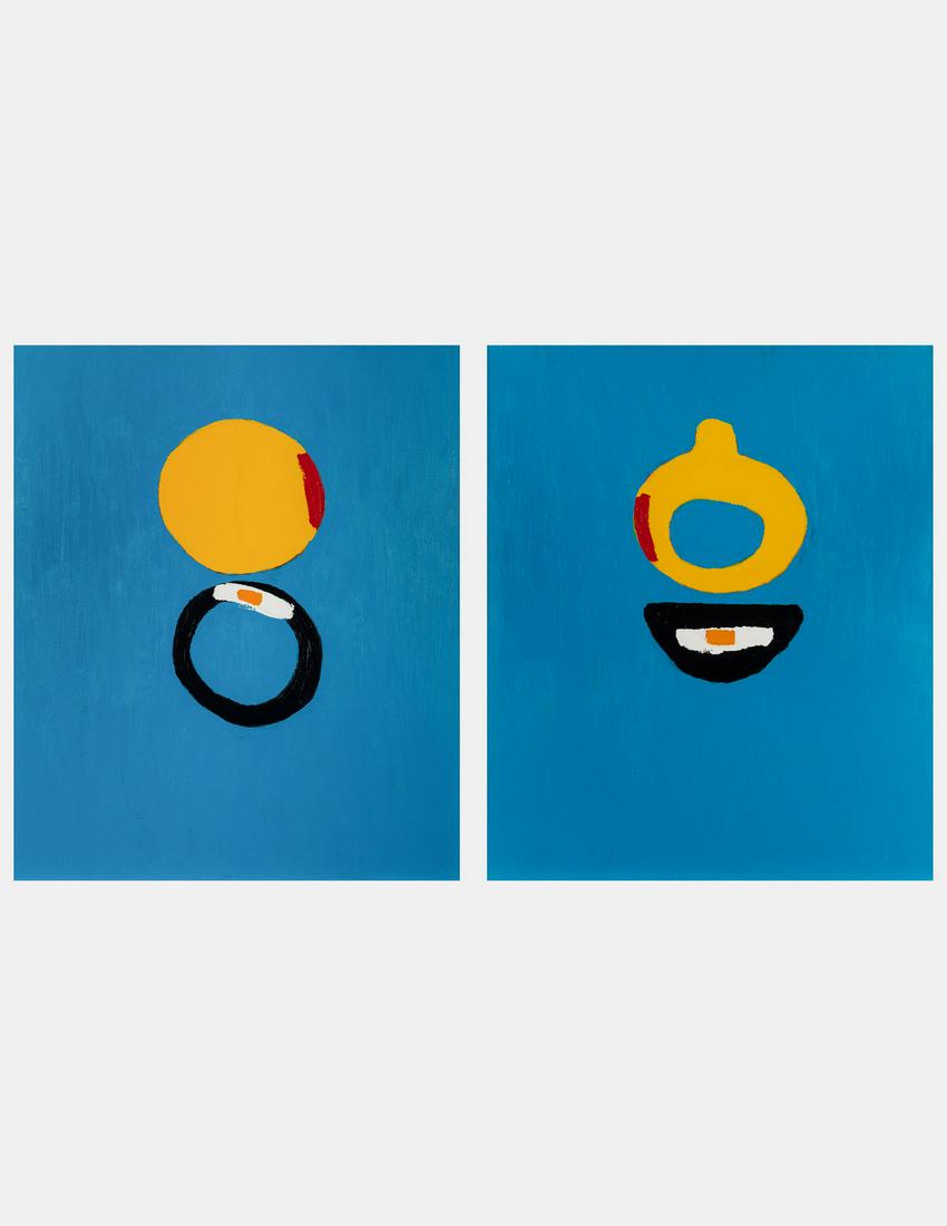 Nicholas Howey (American, b. 1948) End of Sea and Oceanography (A Pair of Paintings), 2007: Nicholas Howey (American, b. 1948) End of Sea and Oceanography (A Pair of Paintings), 2007 oil on canvas each signed Nicholas Howey, titled and dated (verso) each 50 x 42 inches. Provenance: The Artis