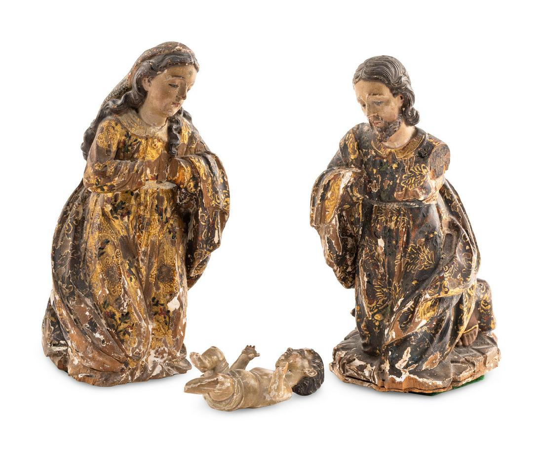 A Santo Figural Group of the Nativity (1 of 3)