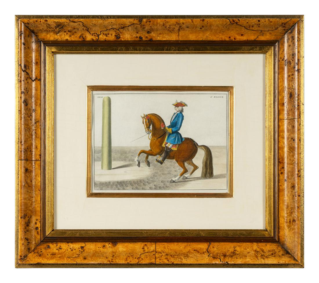 A Set of Four French Hand-Colored Engravings (1 of 11)