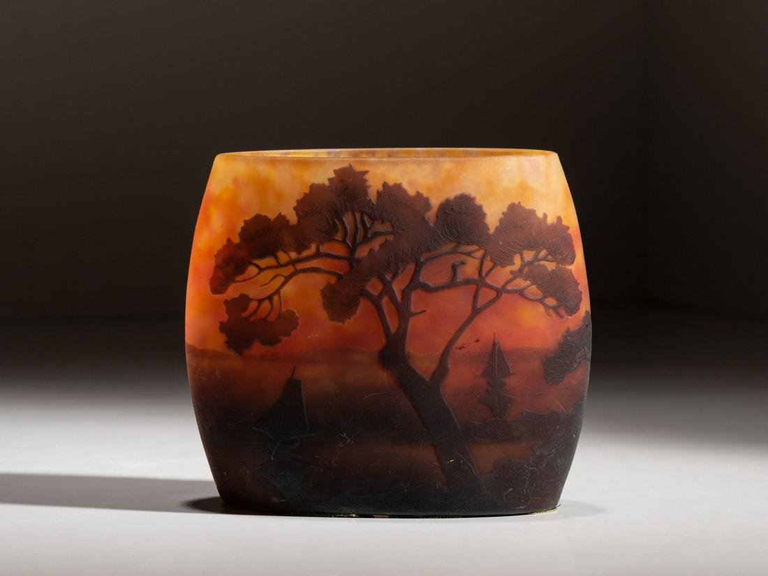 A Daum Cameo Glass Scenic Vase (1 of 11)