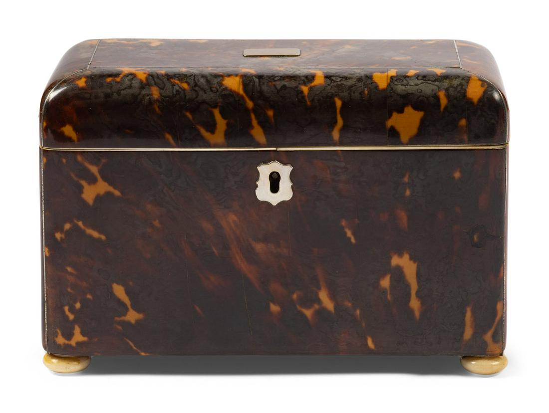 A George III Tortoiseshell Tea Caddy (1 of 3)