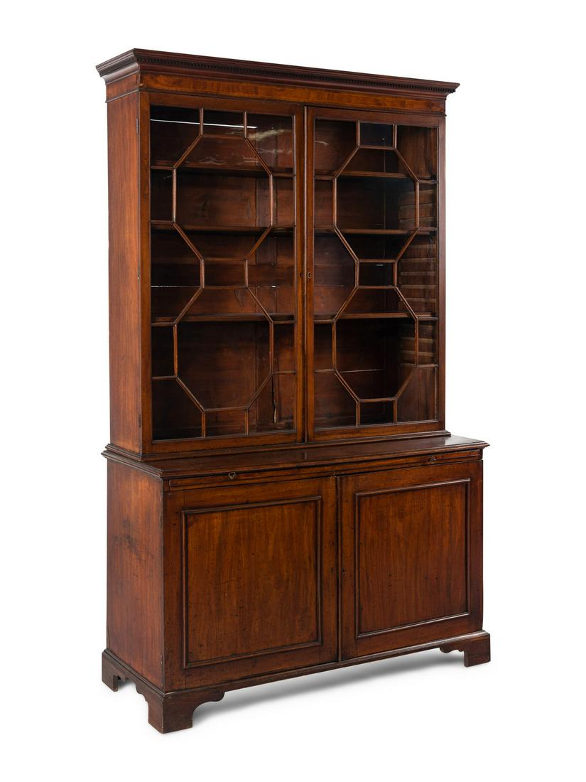 A George III Mahogany Step-Back Bookcase (1 of 4)