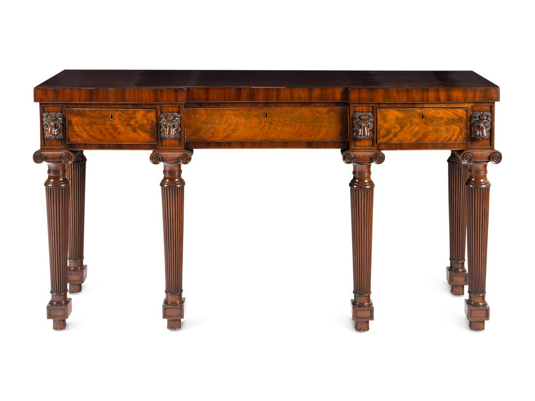 An Edwardian Carved Mahogany Serving Table (1 of 4)