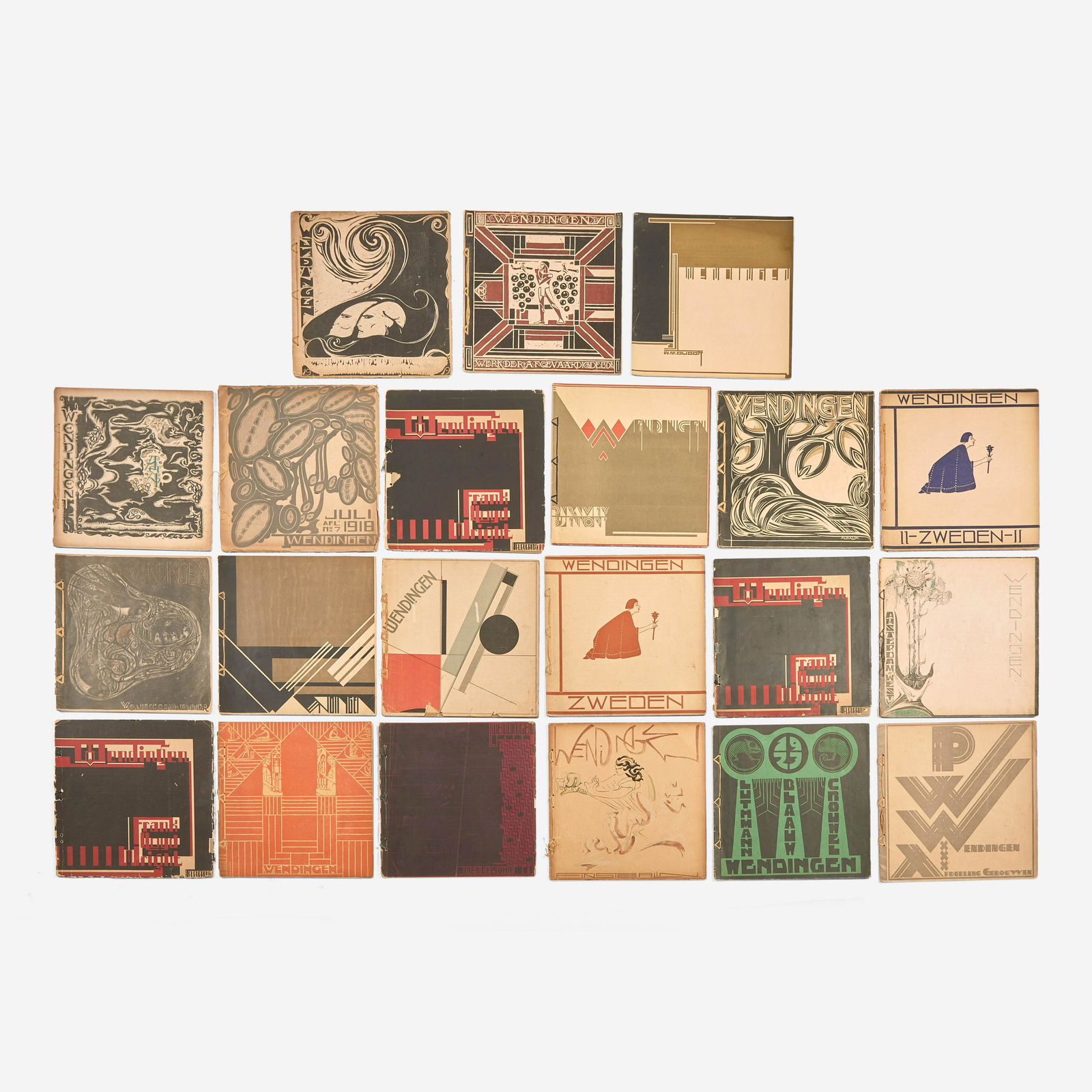 [Architecture] [Wright, Frank Lloyd, et al.] Group of 23 Issues of Wendingen (1 of 1)