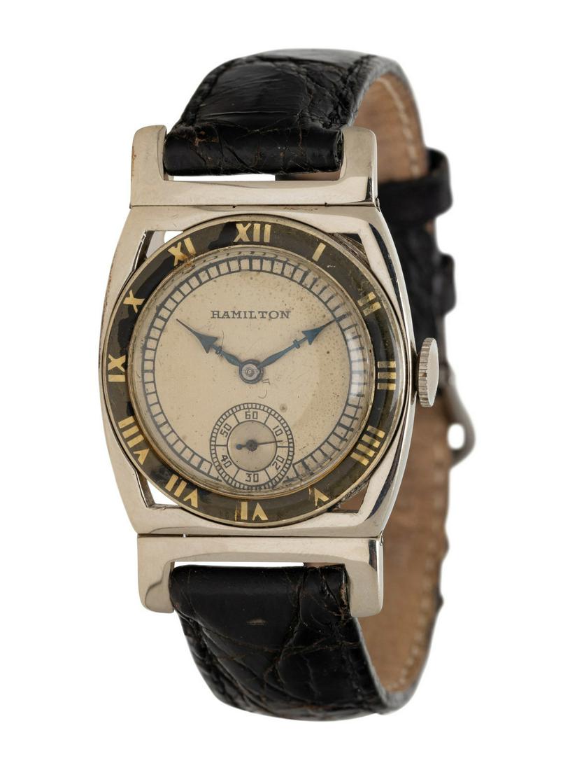 HAMILTON, 14K WHITE GOLD WATCH (1 of 4)