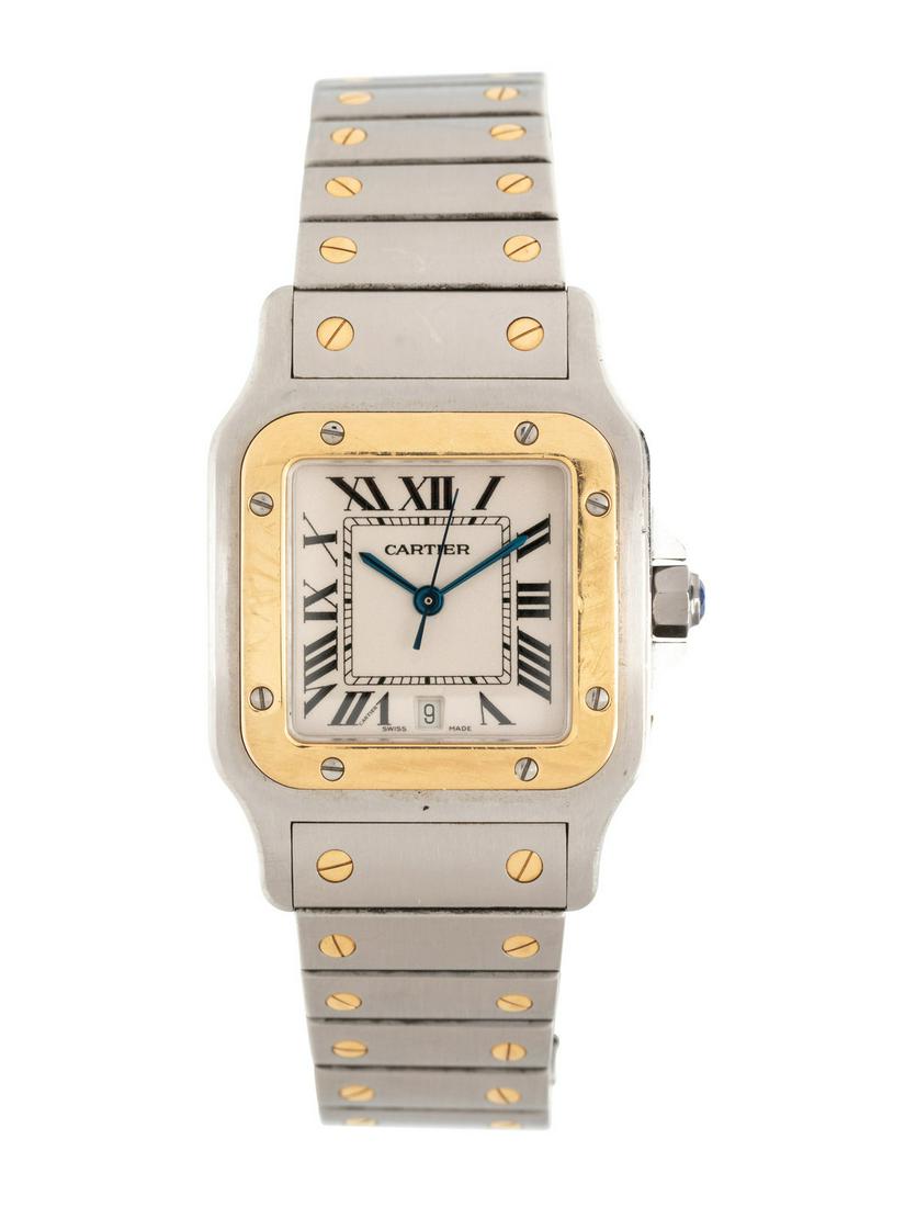 Cartier 18k yellow shop gold santos watch