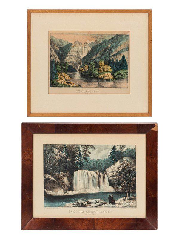 [LANDSCAPE SCENES] -- CURRIER & IVES 

The Katz-Kills in Winter. Bastion Falls, n.d. (G.3592). -- Yo (1 of 5)
