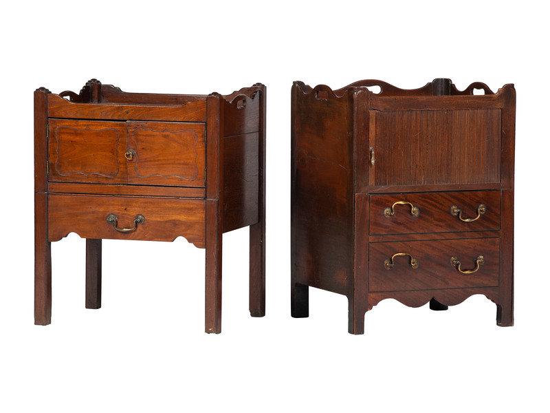 Two Georgian Mahogany Commodes (1 of 4)