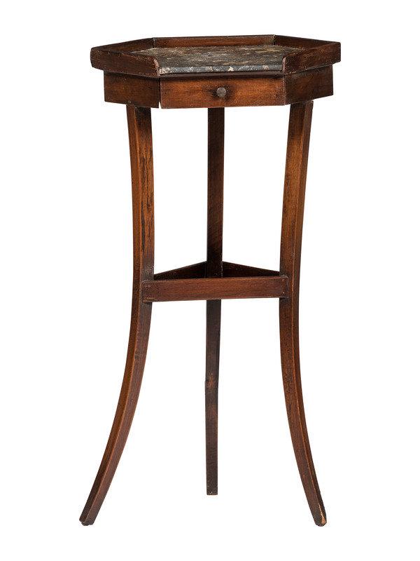 A Regency Mahogany One-Drawer Marble Top Stand (1 of 3)