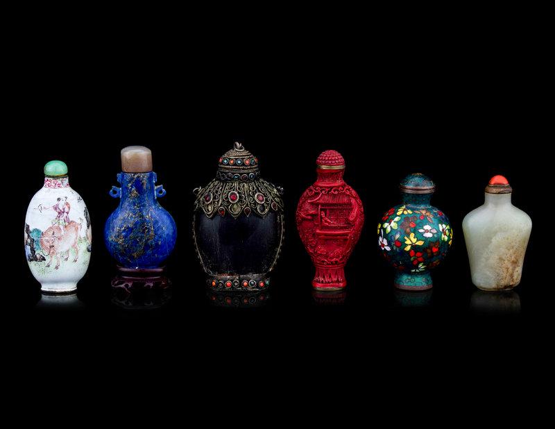 Six Chinese Snuff Bottles (1 of 3)