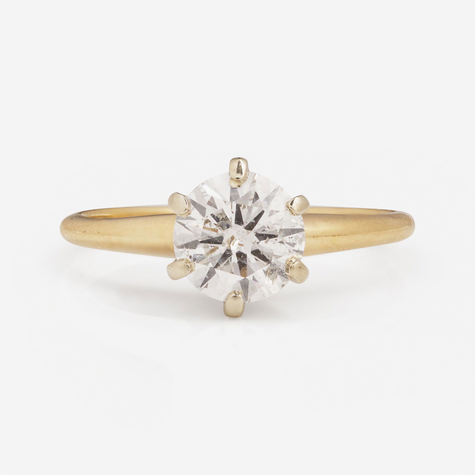 A 14K Yellow Gold Solitaire Diamond Ring (1 of 3)