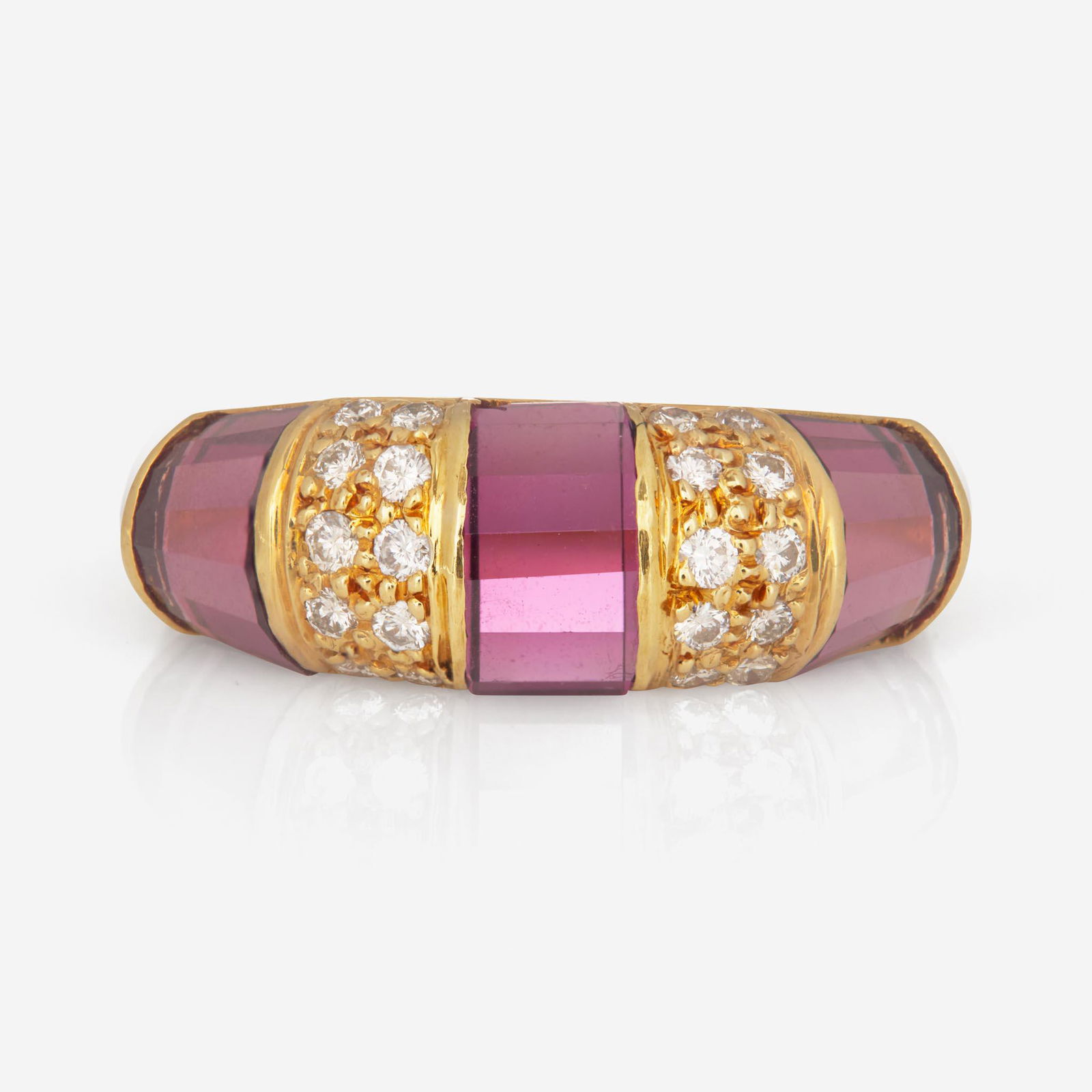An 18K Yellow Gold, Diamond, and Tourmaline Tiffany & Co. Ring (1 of 5)