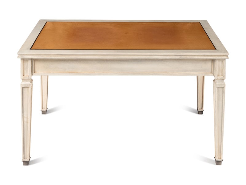 A Custom David Easton-Designed Parchment Veneered Low Table (1 of 3)