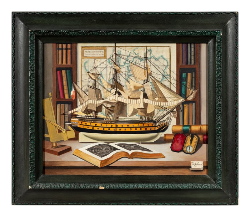 Charles Cerny
(20th Century)
Still Life with Ship Model (1 of 4)