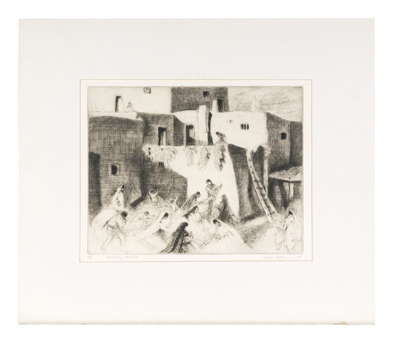 Gene Kloss
(American, 1903–1996)
Corn Husking, Taos Pueblo (1 of 4)