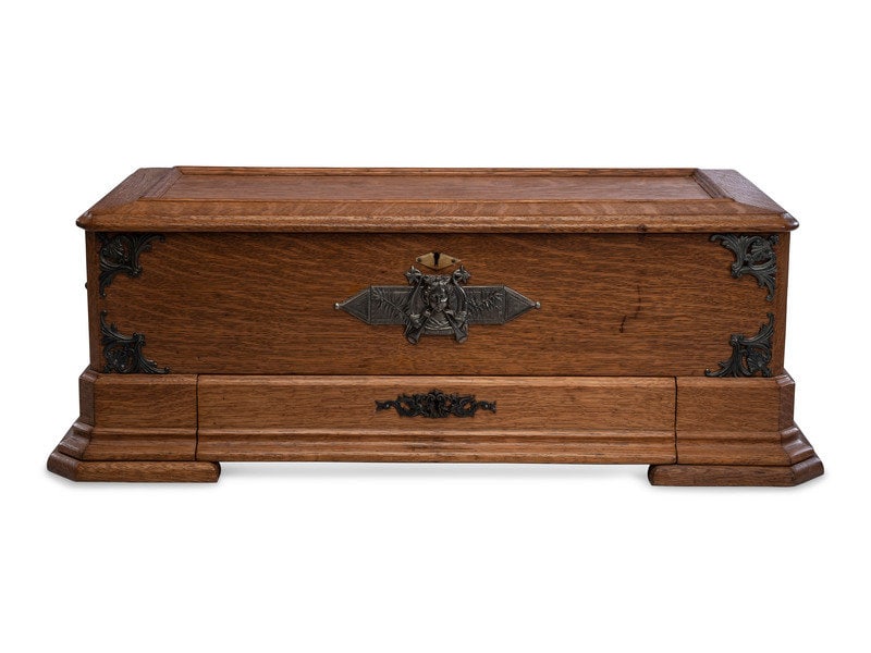 A Swiss Three-Cylinder Oak Music Box (1 of 5)
