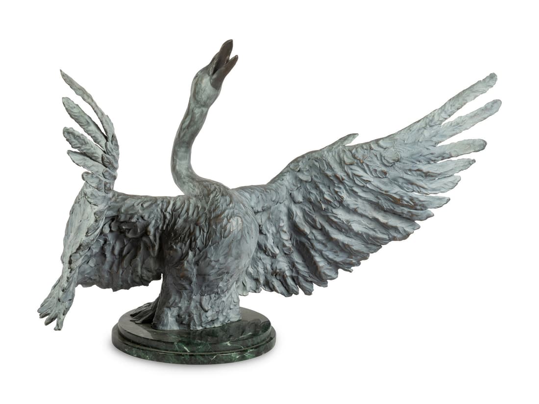 Bunny Connell (American, 20th Century) Trumpeter Swan, edition 3/10, 2004 (1 of 6)