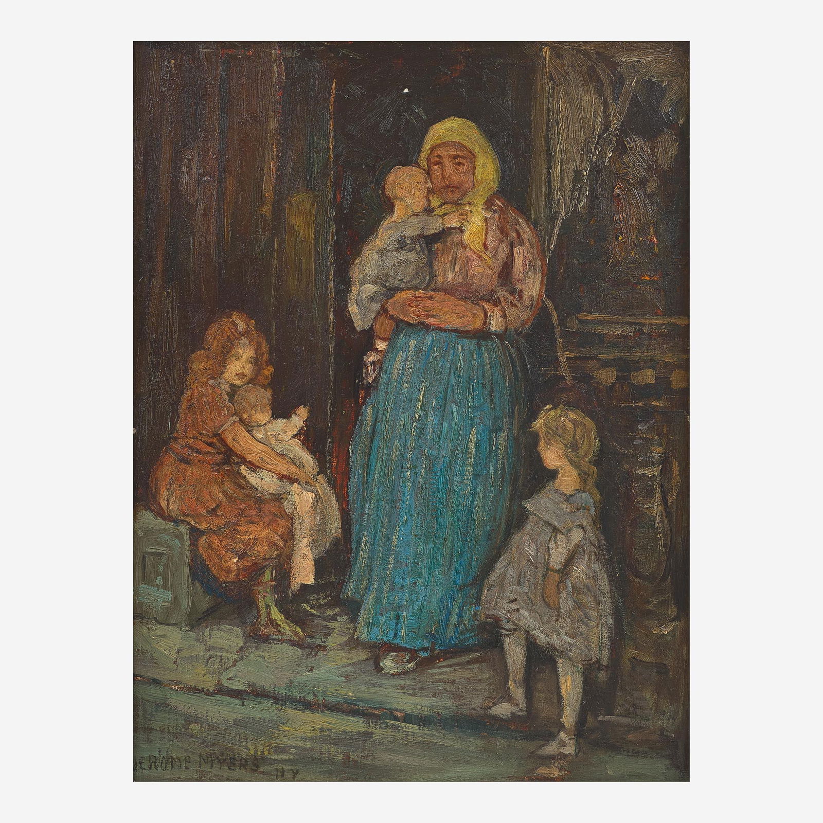 Jerome Myers (American, 1867-1940) In the Doorway (1 of 2)