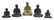2698: A Collection of Four Cast Metal Figures of Buddha