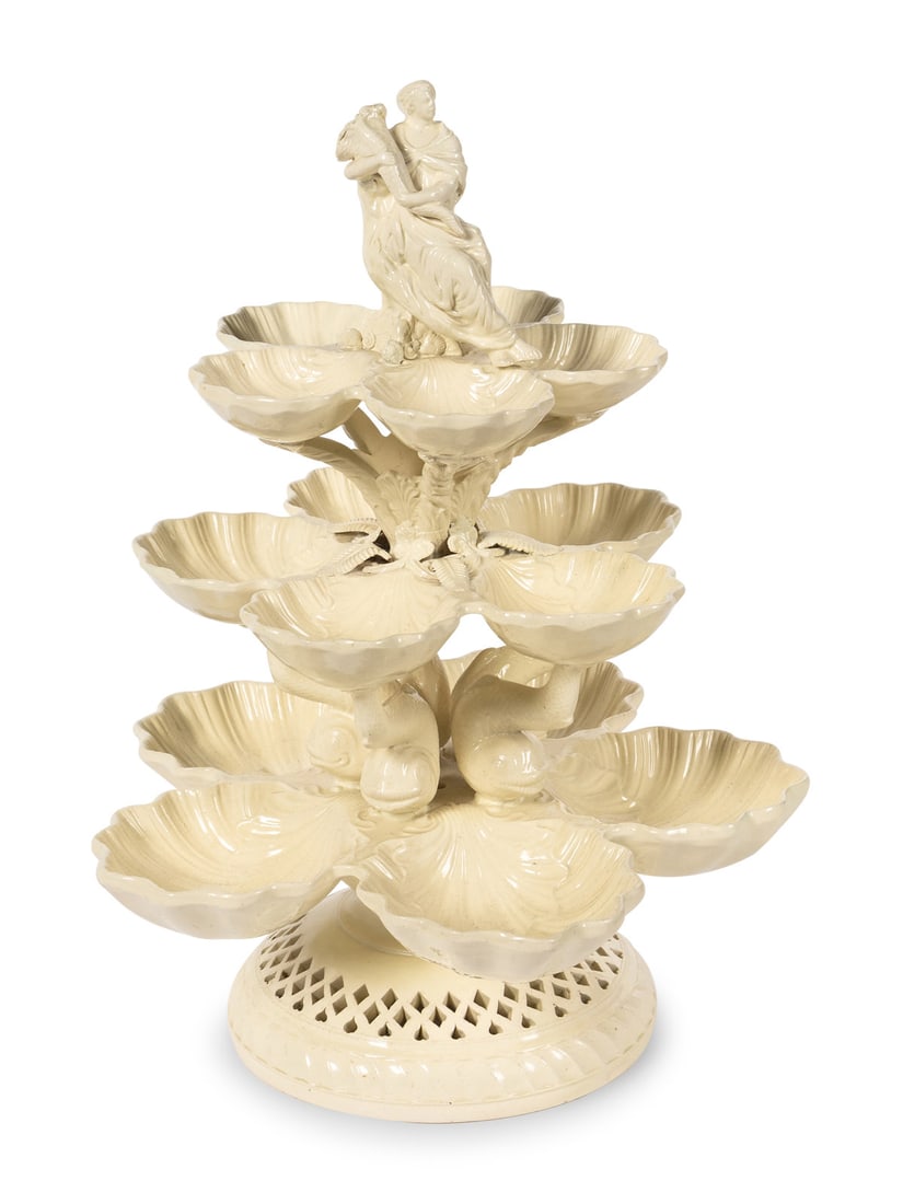 An English Creamware Grand Plat de Ménage (1 of 3)