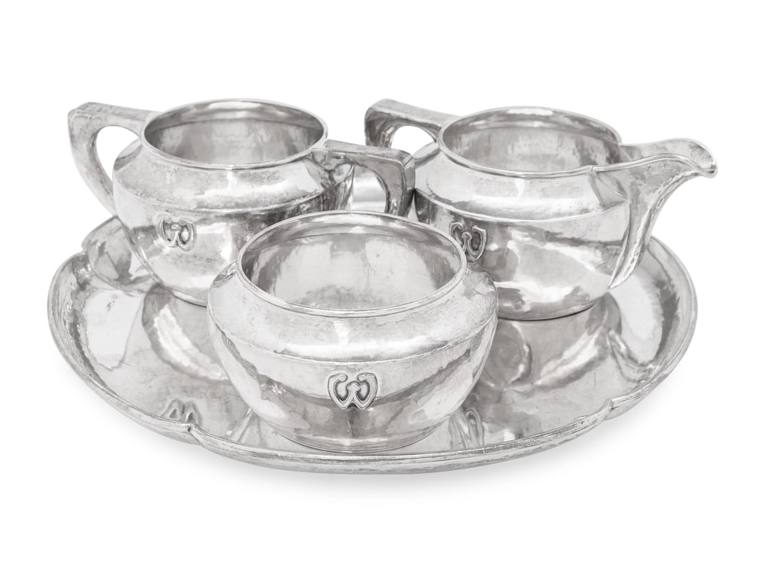 A Kalo Silver Three-Piece Service (1 of 3)