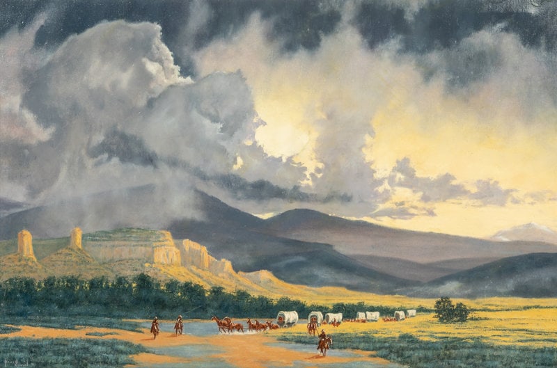 David Colvin (American, 20th Century) Before the Storm, 1991: David Colvin (American, 20th Century) Before the Storm, 1991 oil on canvas signed David Colvin and dated (lower left) 19 x 30 inches The Laumeister Collection from The Bennington Center