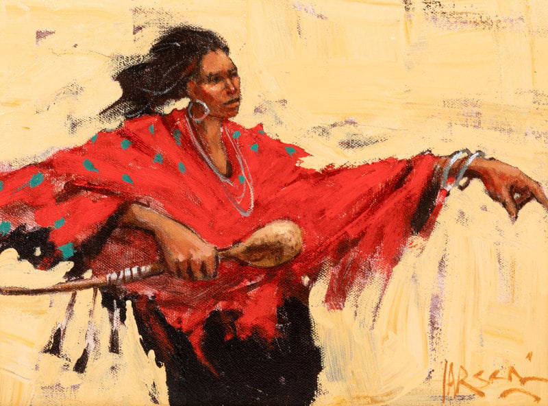 Mike Larsen (chickasaw, B. 1944) Touch The Heavens Auction