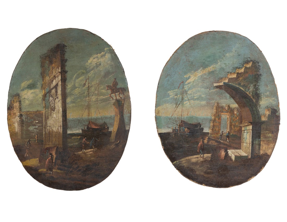 Follower of Francesco Guardi (Italian 18th Century)  Two Views of Venice (1 of 1)