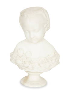 Thomas Ball (American, 1819-1911) Le Petite Pensee: Thomas Ball (American, 1819-1911) Le Petite Pensee marble signed on the back T. Ball 1875 Height 19 inches. Property from a Palm Beach Collection