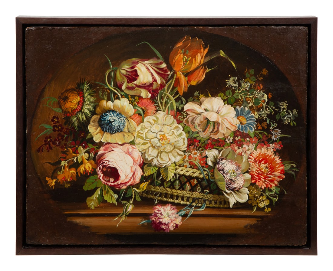 Artist Unknown 19th/20th Century  Two Floral Still Life Works (1 of 5)