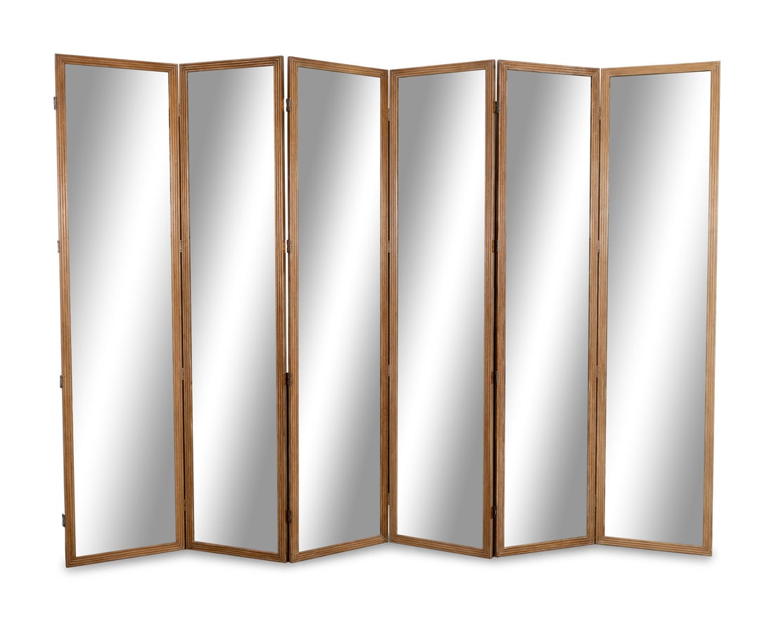 A Contemporary Mirrored Eight-Panel Floor Screen (1 of 3)